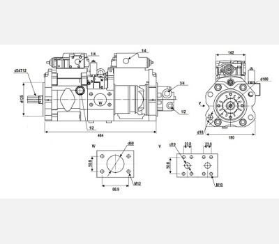 Гидронасос S K5V80DT-100R-9C0Q-101