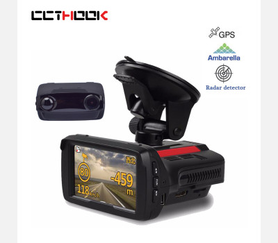 Ccthook Видеорегистраторы для автомобилей цифрового видео Регистраторы радар-детектор GPS Logger 3 в 1 1080 P FHD Ambarella a7la50 Авто регистратор Камера
